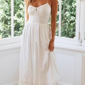 NWT White lace tie dress